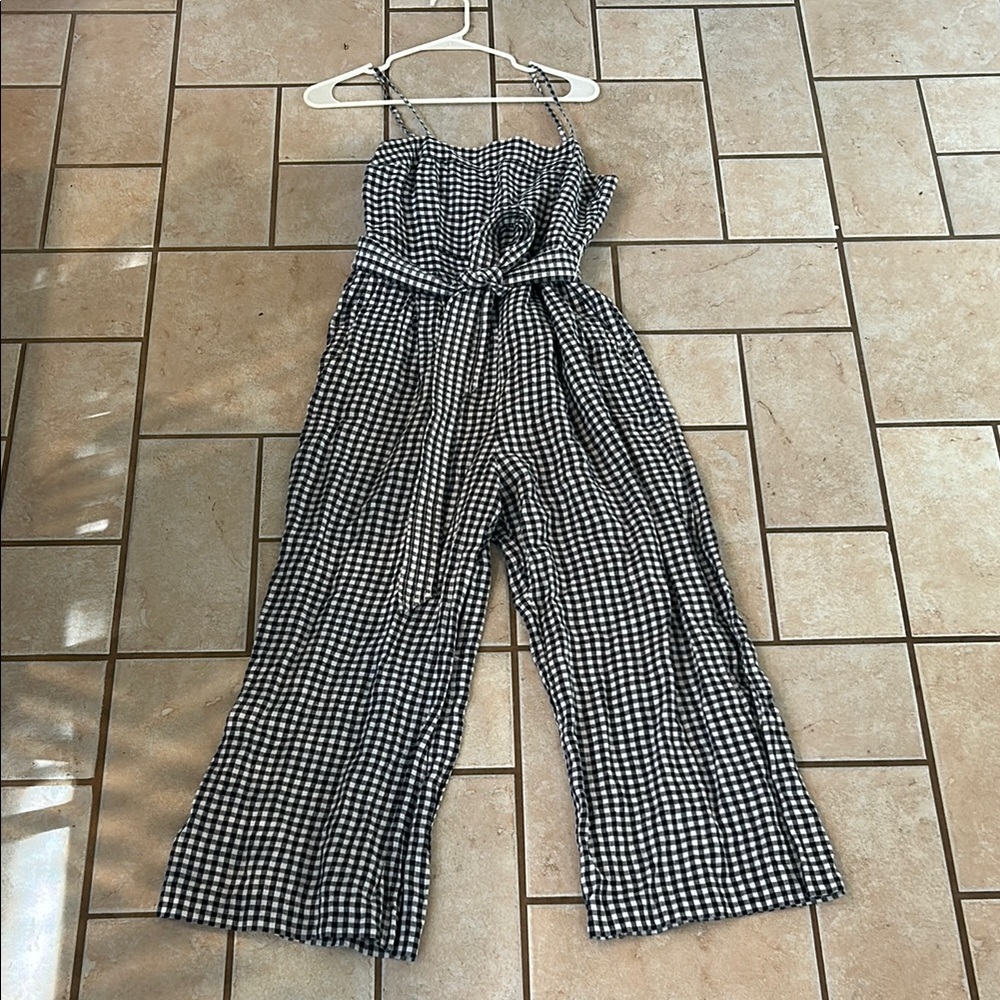 Black and White Checkered Jumpsuit